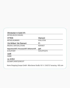 Brillant-Ohrstecker mit Diamant ca. 0,50 ct