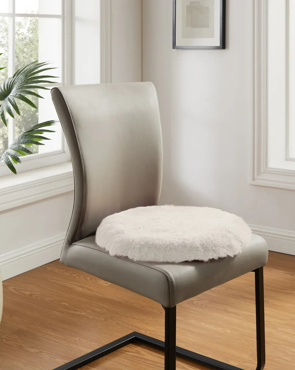 Luxus Hochflor Fell-Optik Sitzkissen, 2 Stk.
