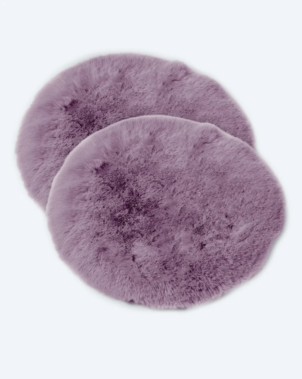 Luxus Hochflor Fell-Optik Sitzkissen, 2 Stk.
