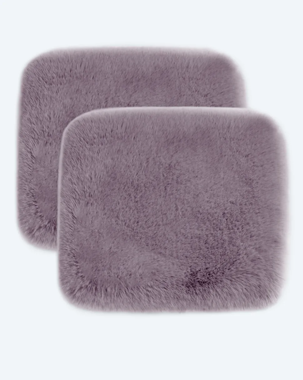 Luxus Hochflor Fell-Optik Sitzkissen, 2 Stk.