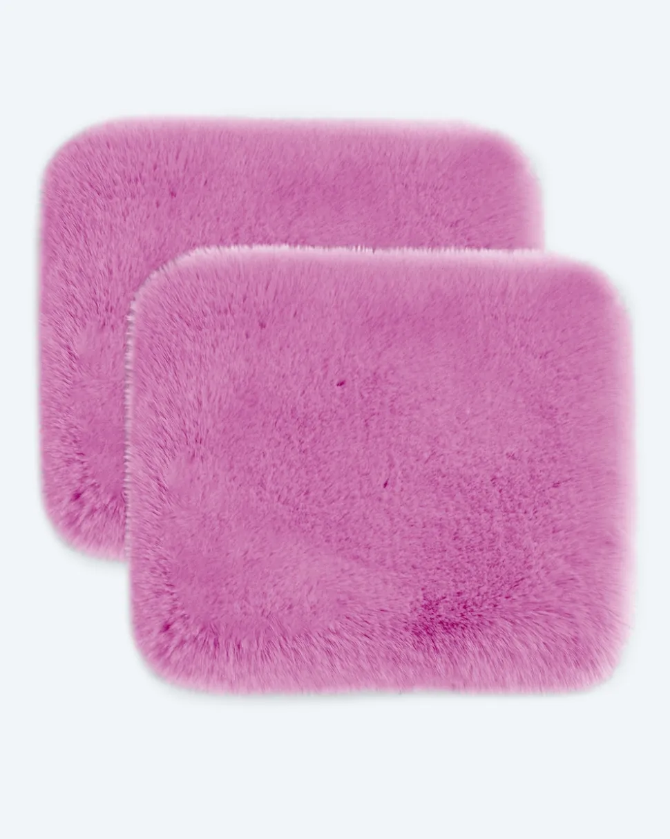 Luxus Hochflor Fell-Optik Sitzkissen, 2 Stk.