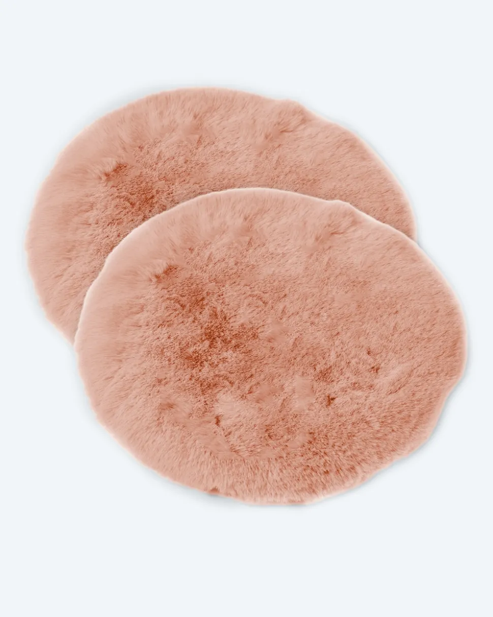 Luxus Hochflor Fell-Optik Sitzkissen, 2 Stk.
