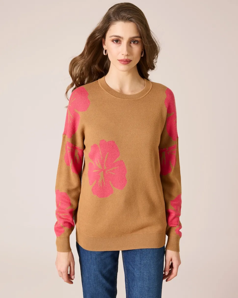 Pullover mit Blumen-Jacquard