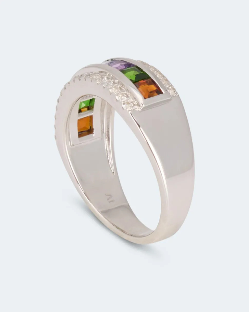 Ring mit Edelsteinmix