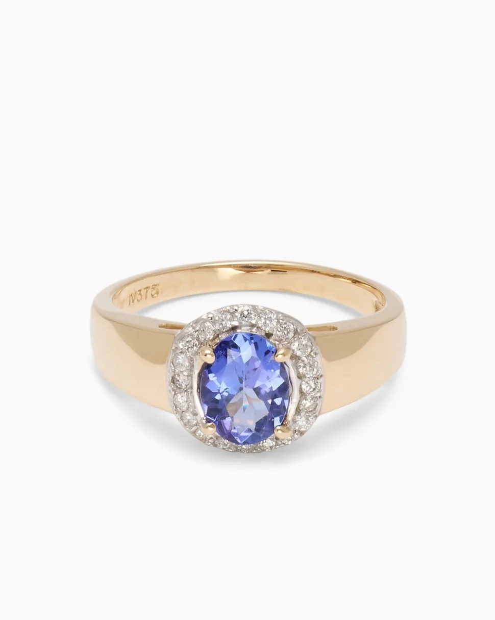 Ring mit Tansanit AAAAA Blaues Gold von Afrika & Brillanten