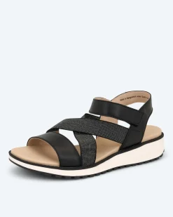 Sandale mit Elastikbändern