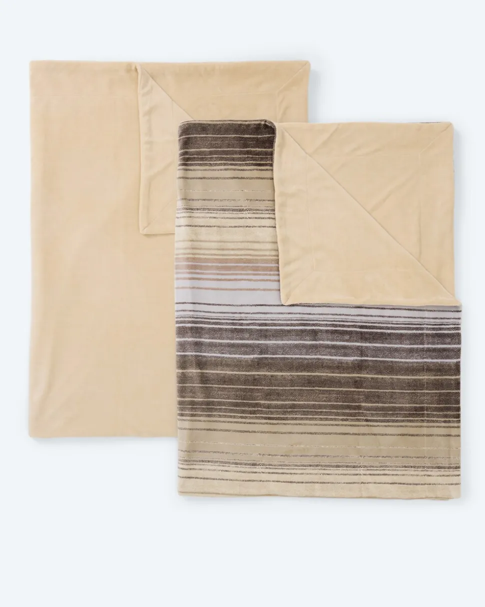 Wendedecke XXL "Streifen/Uni", 2er-Set